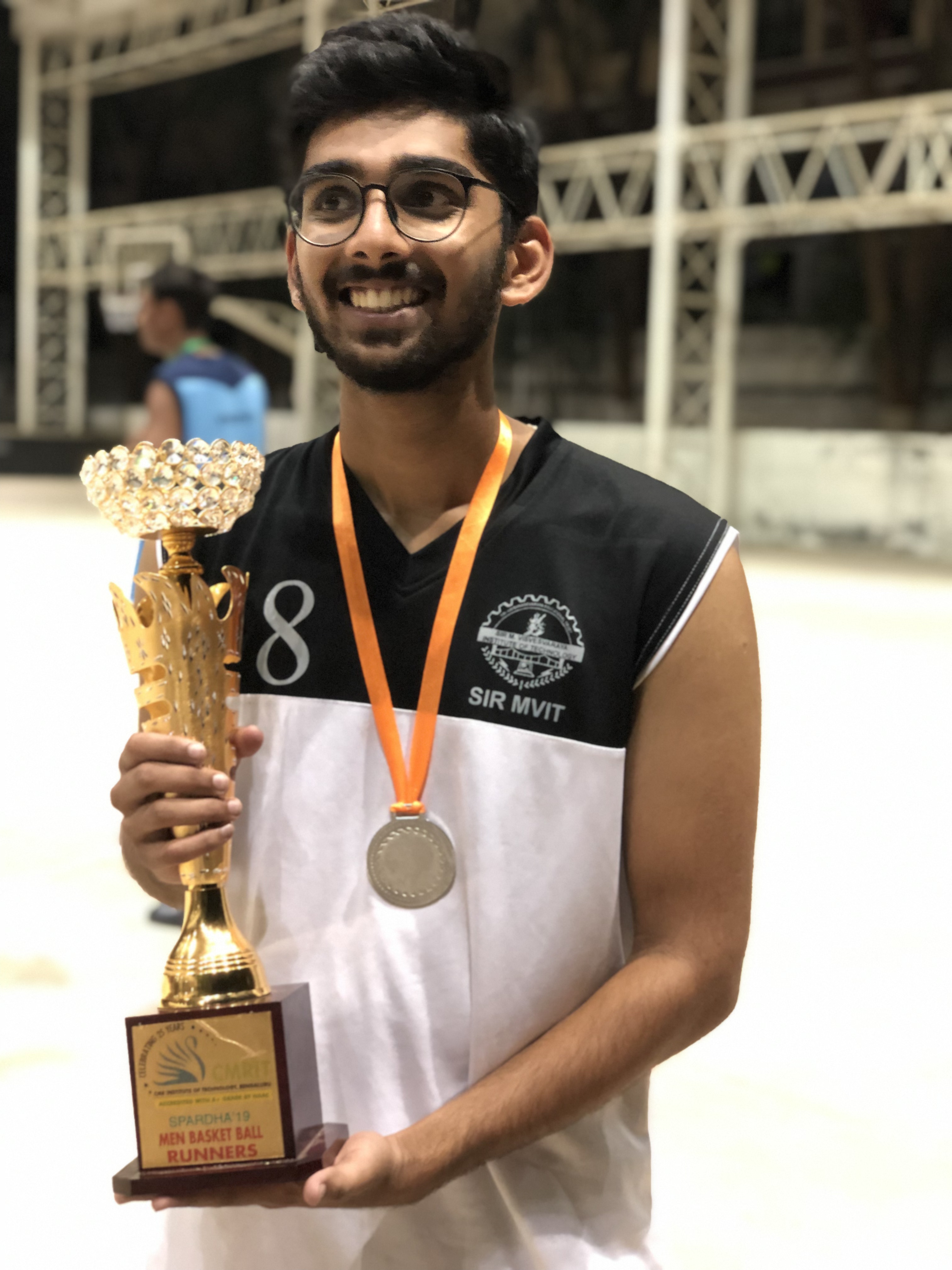 Basketball runner-up trophy
